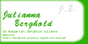 julianna berghold business card